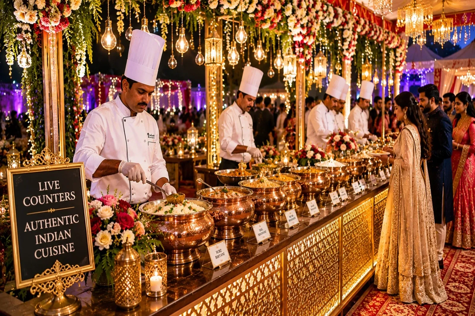 Wedding Catering and Live Food Counters